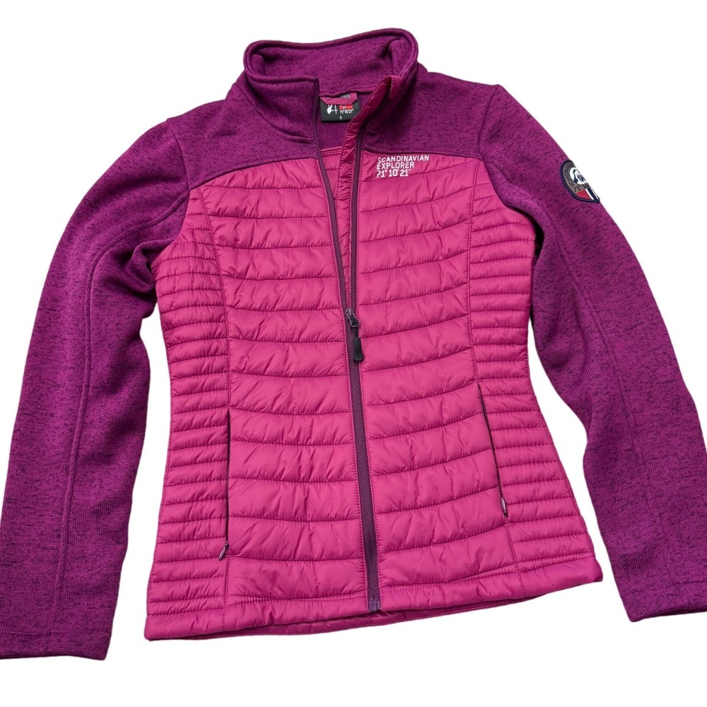 Scandinavian Explorer Combi Quilted Gorpcore Jacket Rose Zip‎ Up Size S